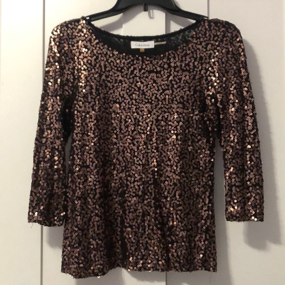 Vintage Calvin Klein Sequin Top